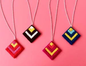 Make A Bargello Embroidered Festival Necklace at Carry on Crafting
