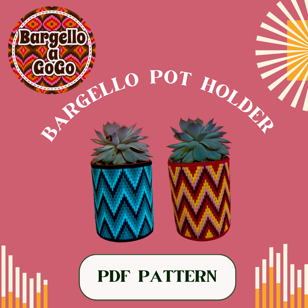 Bargello Pot Holder - PDF Pattern